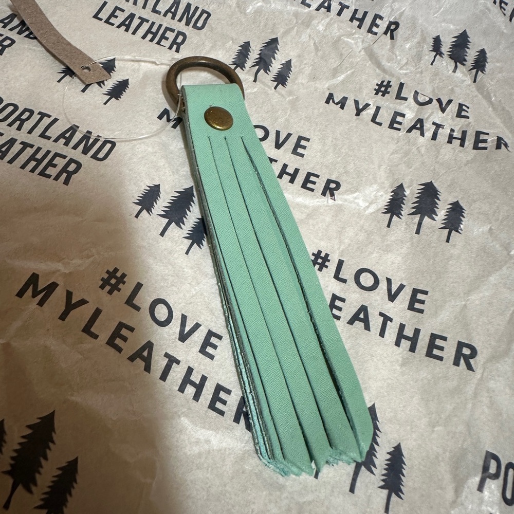 Portland Leather Goods Mint Large Tassel Keychain